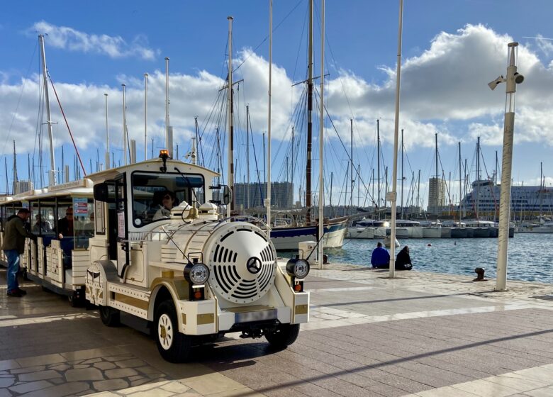 Le Petit Train de Toulon sur le Port