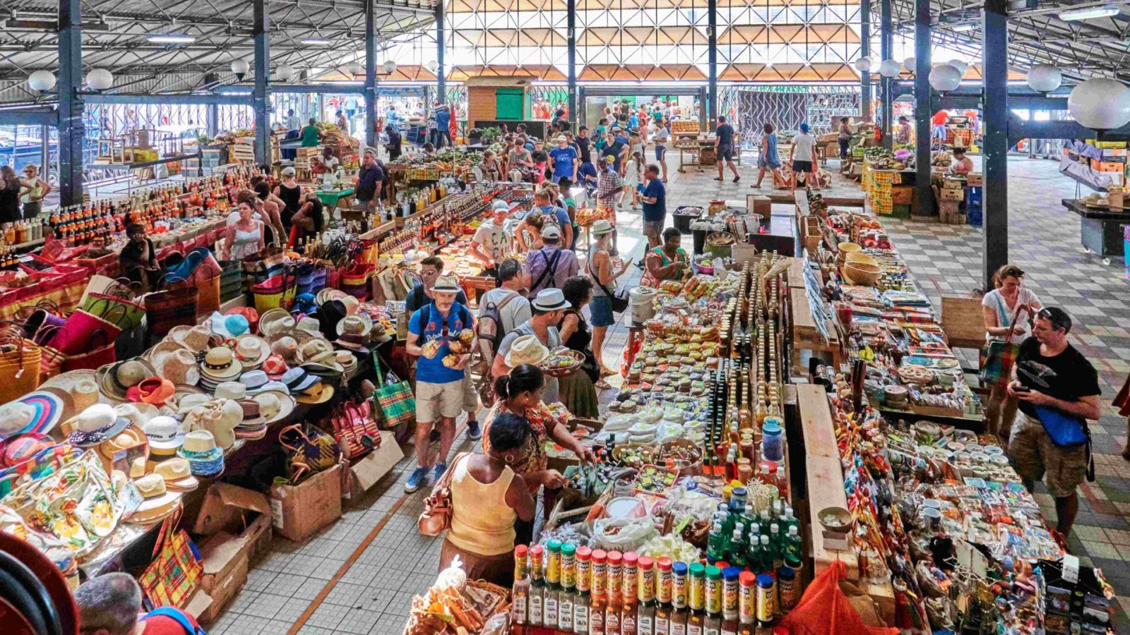 Fort de France Market & Local Restaurants
